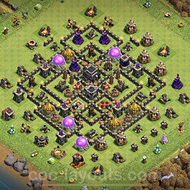 TH9 Anti 3 Stars Base Plan with Link, Anti Everything, Copy Town Hall 9 Base Design 2021, #201