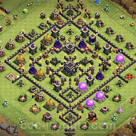 Anti Everything TH9 Base Plan with Link, Copy Town Hall 9 Design 2023, #203