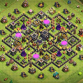 Топ Расстановка базы ТХ 9 2025 Анти 2 Звезды Скопировать, Гибридные, #235