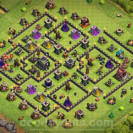 Die Anti 3 Sterne Base RH9 + Link 2025 - COC Rathaus 9 Kopieren Base - #251