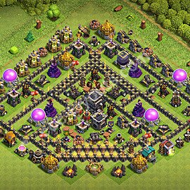 Full Upgrade TH9 Base Plan with Link, Copy Town Hall 9 Max Levels Design 2026, #261