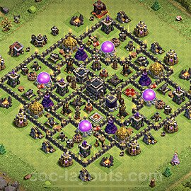 Top TH9 Unbeatable Anti Loot Base Plan with Link, Anti 2 Stars, Hybrid, Copy Town Hall 9 Base Design, #79