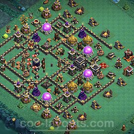 Full Upgrade TH9 Base Plan with Link, Hybrid, Copy Town Hall 9 Max Levels Design, #84