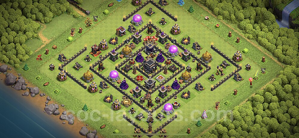 Top TH9 Unbeatable Anti Loot Base Plan with Link, Anti Everything, Copy Town Hall 9 Base Design 2023, #170