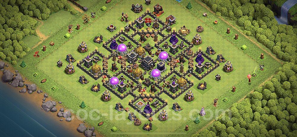 Full Upgrade TH9 Base Plan with Link, Anti Air / Dragon, Hybrid, Copy Town Hall 9 Max Levels Design 2023, #174