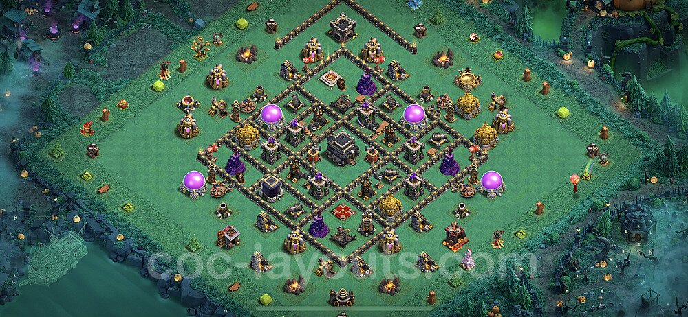 Anti Everything TH9 Base Plan with Link, Copy Town Hall 9 Design, #187