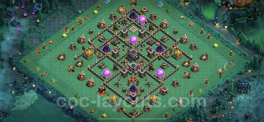 Full Upgrade TH9 Base Plan with Link, Anti 3 Stars, Anti Everything, Copy Town Hall 9 Max Levels Design 2023, #189