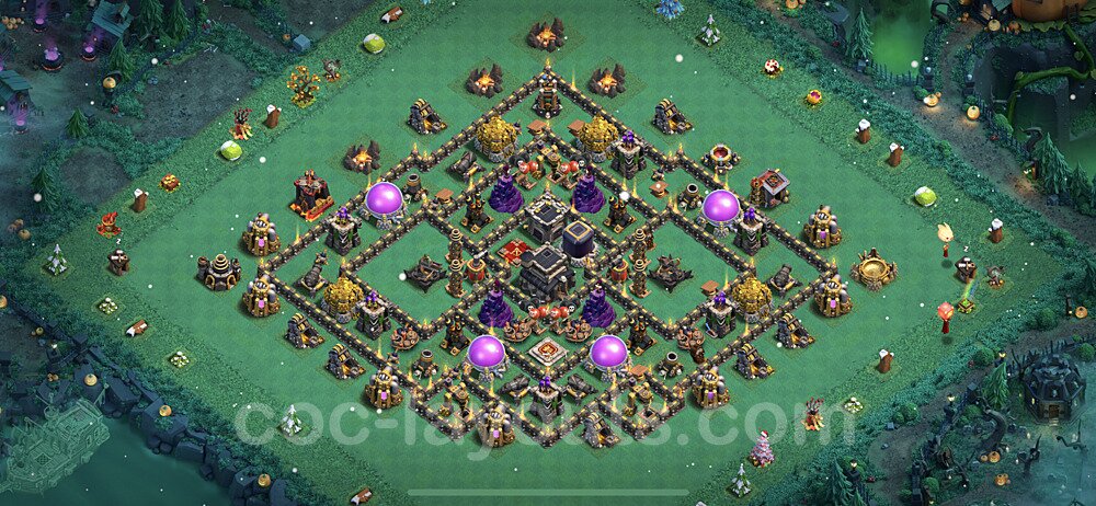 Top TH9 Unbeatable Anti Loot Base Plan with Link, Hybrid, Copy Town Hall 9 Base Design 2022, #210