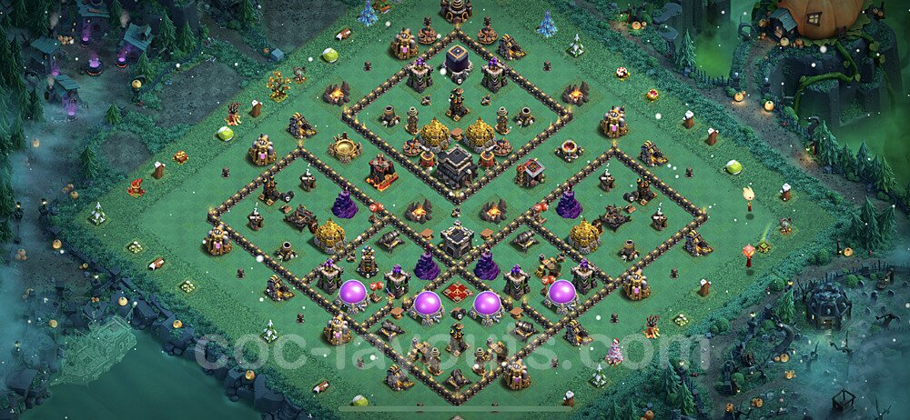 Full Upgrade TH9 Base Plan with Link, Hybrid, Copy Town Hall 9 Max Levels Design 2022, #220