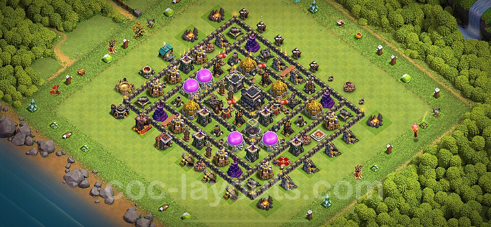 Anti Everything TH9 Base Plan with Link, Copy Town Hall 9 Design 2024, #247