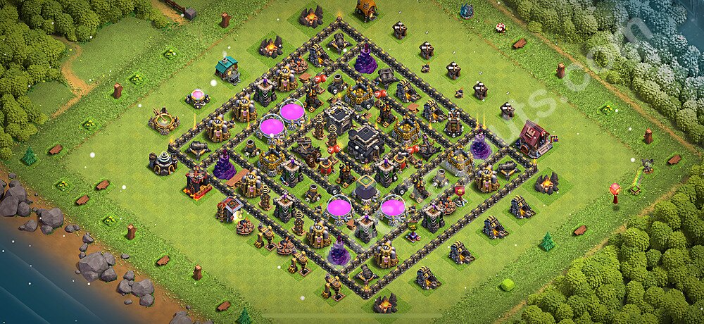 Municipio livello 9 Anti Tutto + Link - Miglior Disposizione Villaggio per Difesa COC 2025 TH9 - #247