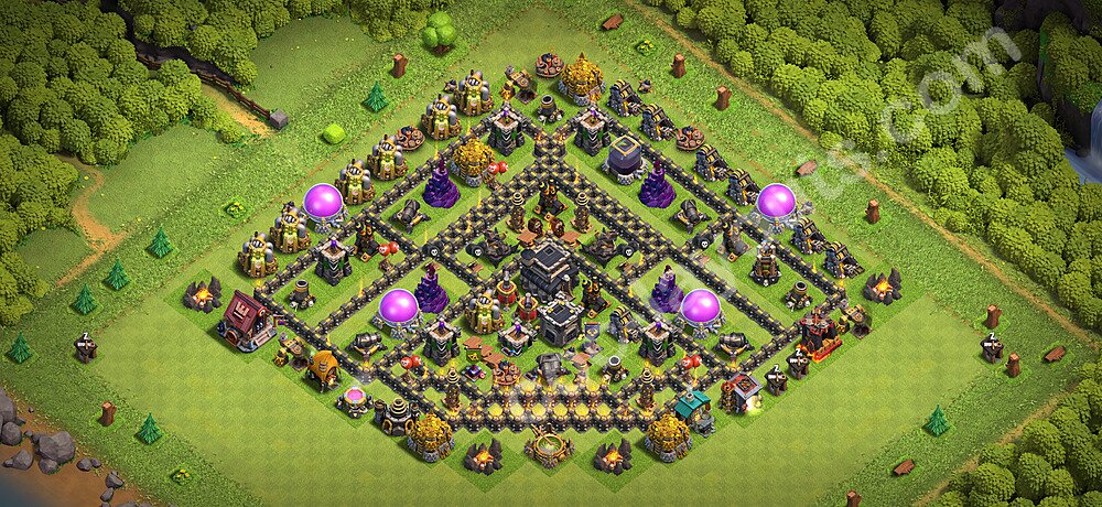 Full Upgrade TH9 Base Plan with Link, Copy Town Hall 9 Max Levels Design 2026, #261