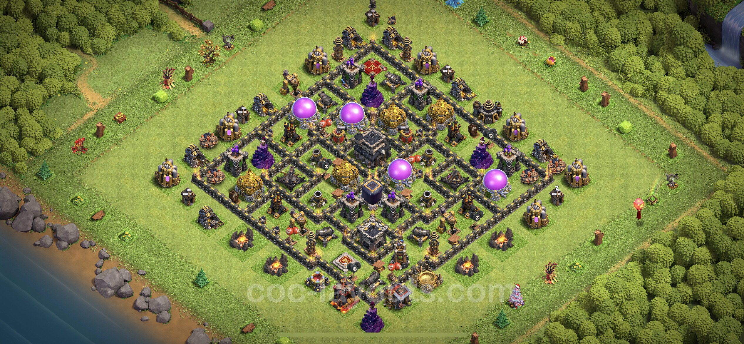 Farming Base TH9 Max Levels with Link, Hybrid - Town Hall Le