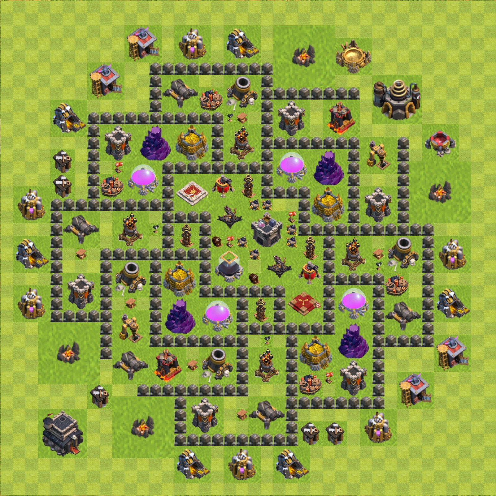 Farming Base TH9 - plan / layout / design - Clash of Clans - (#83) .