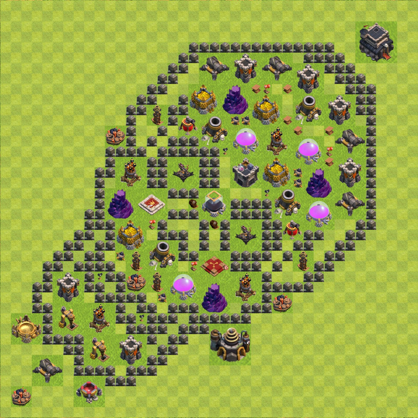 Farming Base TH9 - plan / layout / design - Clash of Clans - (#85) .