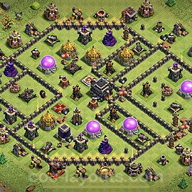 Municipio livello 9 Base + Link - Miglior Disposizione villaggio per Farming COC 2023 TH9 - #196