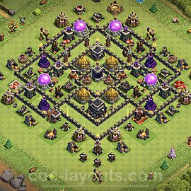 Base plan TH9 (design / layout) with Link, Anti Everything for Farming 2021, #211