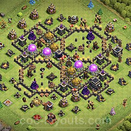 Base plan TH9 (design / layout) with Link for Farming, #214