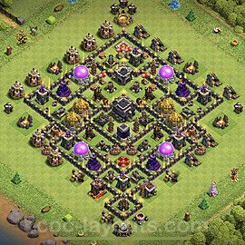 Base plan TH9 Max Levels with Link, Anti 3 Stars, Anti Everything for Farming 2023, #223