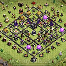 Base plan TH9 Max Levels with Link for Farming 2023, #227