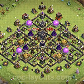 Base plan TH9 Max Levels with Link for Farming 2021, #237