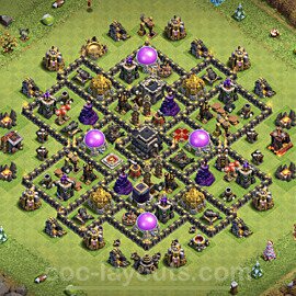 Base plan TH9 (design / layout) with Link, Anti 3 Stars, Anti Everything for Farming 2021, #238