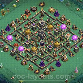 Base plan TH9 Max Levels with Link for Farming 2022, #250