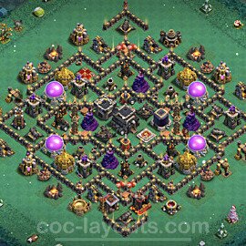 Base plan TH9 (design / layout) with Link, Anti Everything for Farming 2022, #255