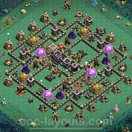Base plan TH9 Max Levels with Link, Hybrid for Farming 2023, #256