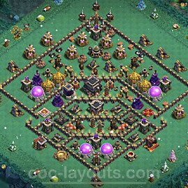 Base plan TH9 (design / layout) with Link, Anti Everything, Hybrid for Farming 2022, #261