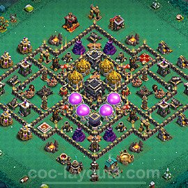 Base plan TH9 Max Levels with Link, Anti 2 Stars for Farming 2022, #262