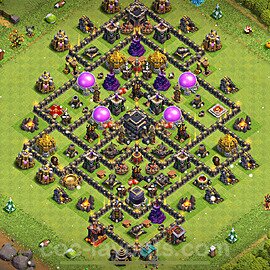 Base plan TH9 (design / layout) with Link, Hybrid for Farming 2023, #266