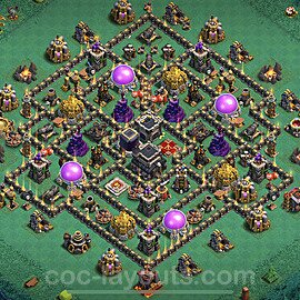 Base plan TH9 (design / layout) with Link, Anti Everything, Hybrid for Farming, #94