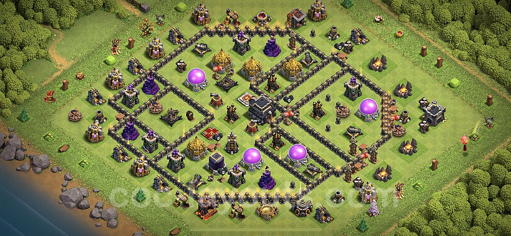 Base plan TH9 (design / layout) with Link for Farming 2023, #196