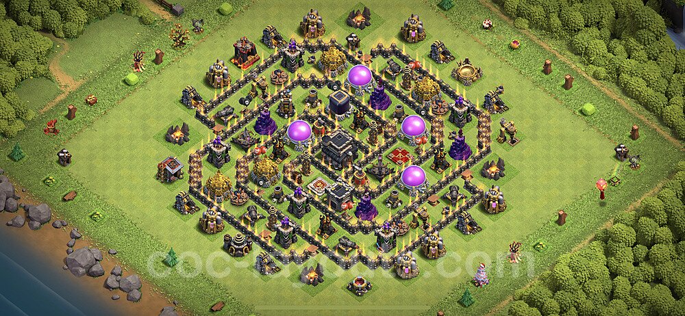 Base plan TH9 Max Levels with Link, Anti 2 Stars, Anti Everything for Farming 2023, #199