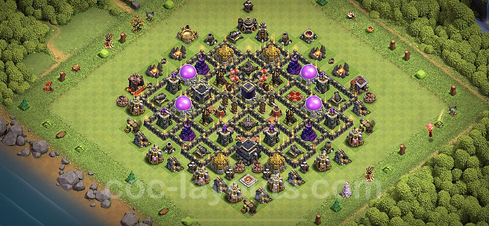 Base plan TH9 Max Levels with Link for Farming 2023, #201