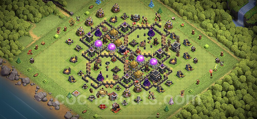 Base plan TH9 (design / layout) with Link for Farming 2021, #214