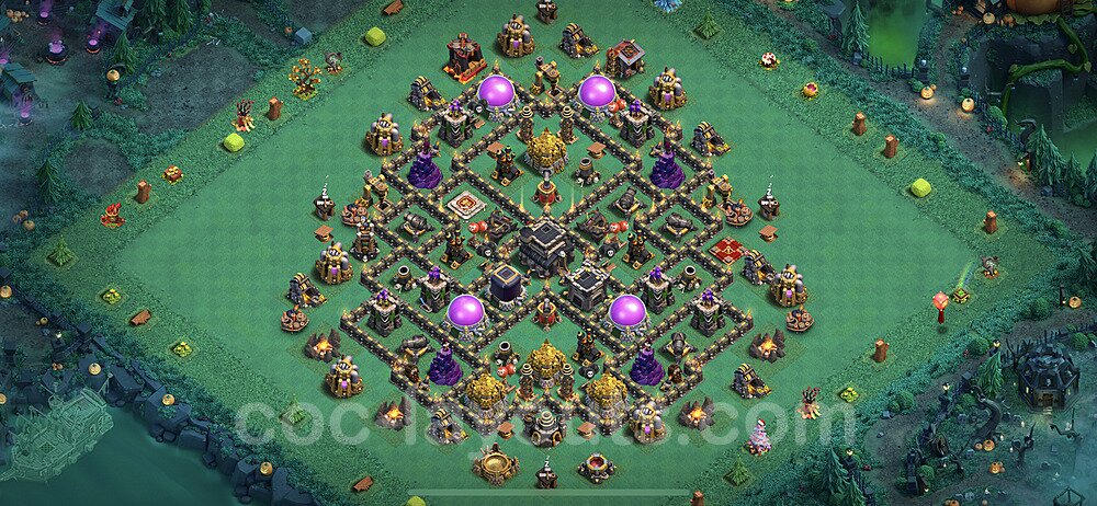 Base plan TH9 Max Levels with Link, Anti 3 Stars, Anti Air / Dragon for Farming 2023, #215