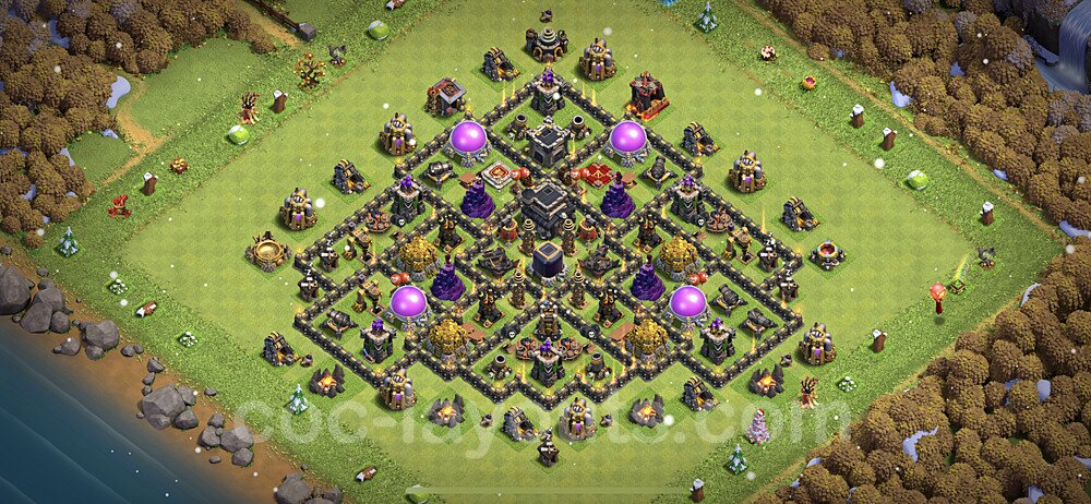 Base plan TH9 Max Levels with Link for Farming 2021, #237