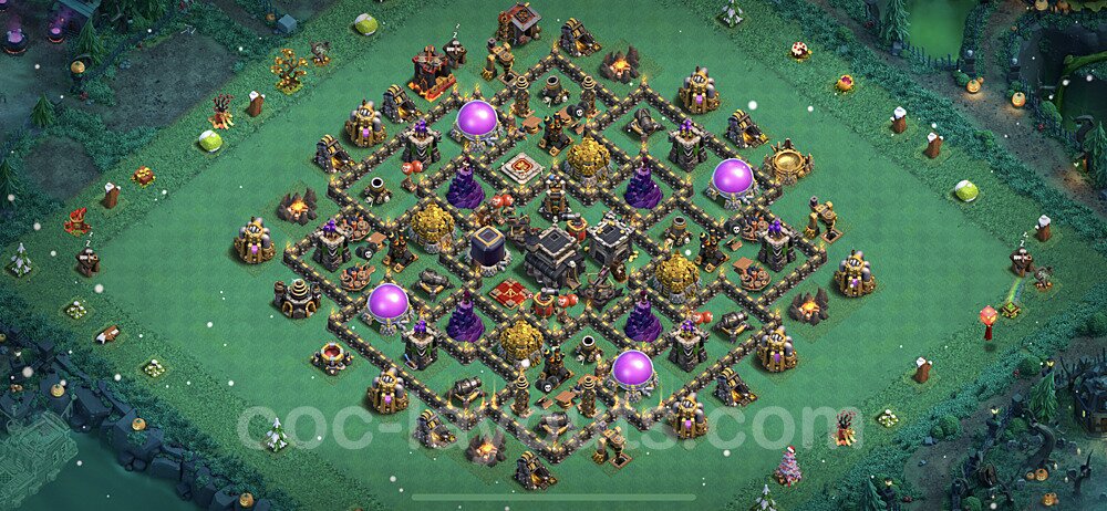 Base plan TH9 (design / layout) with Link, Anti 2 Stars, Hybrid for Farming 2022, #246