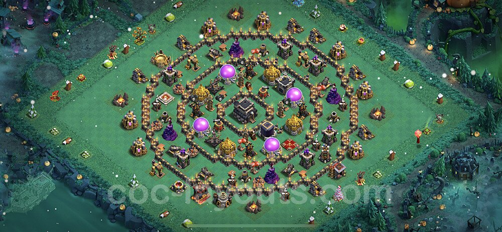Base plan TH9 (design / layout) with Link, Hybrid for Farming 2022, #249