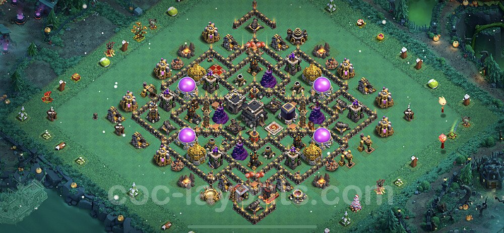 Base plan TH9 (design / layout) with Link, Anti Everything for Farming 2022, #255