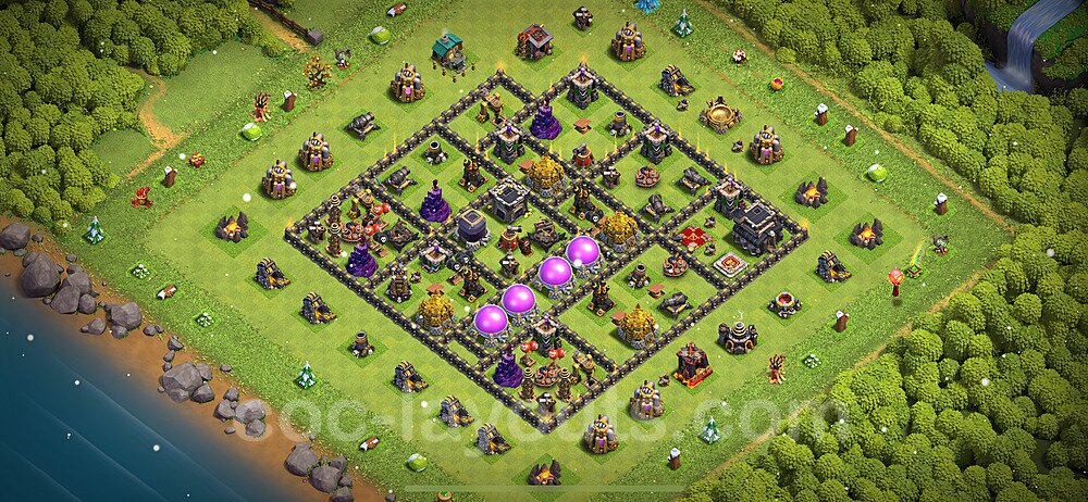 Base plan TH9 (design / layout) with Link, Hybrid for Farming 2023, #264