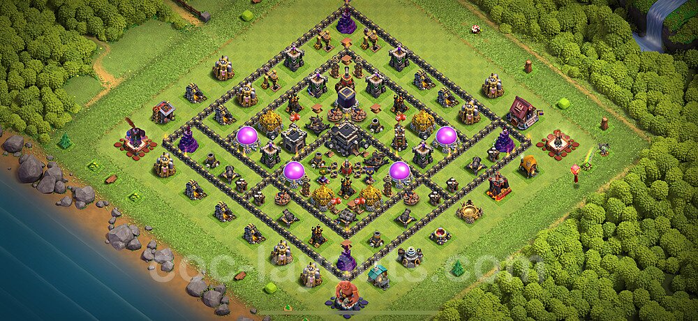 Base plan TH9 Max Levels with Link for Farming 2025, #271