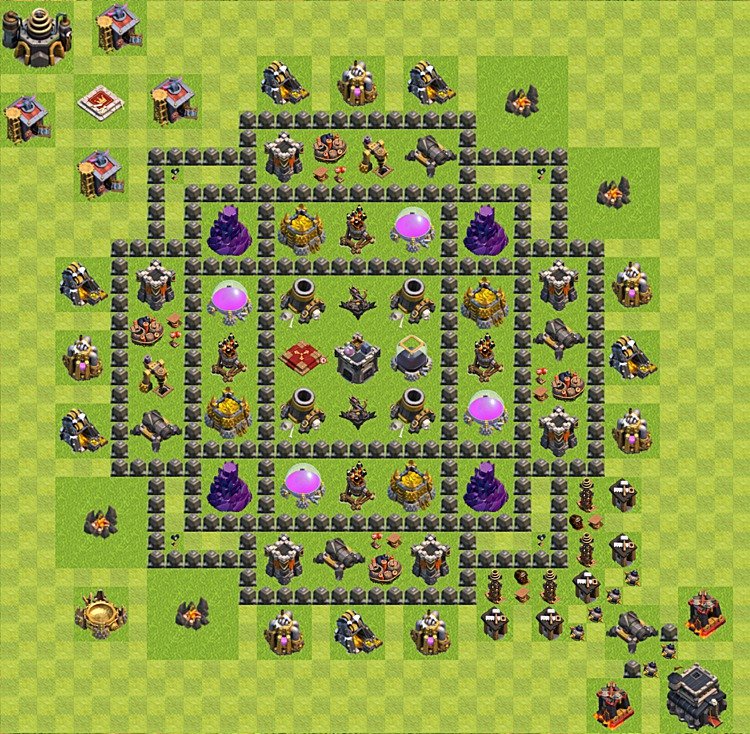 Gute Base für Farm RH9 - COC Rathaus 9 - #28