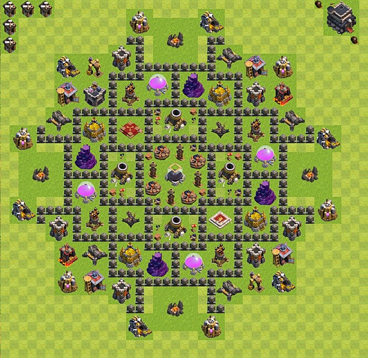 Gute Base für Farm RH9 - COC Rathaus 9 - #38