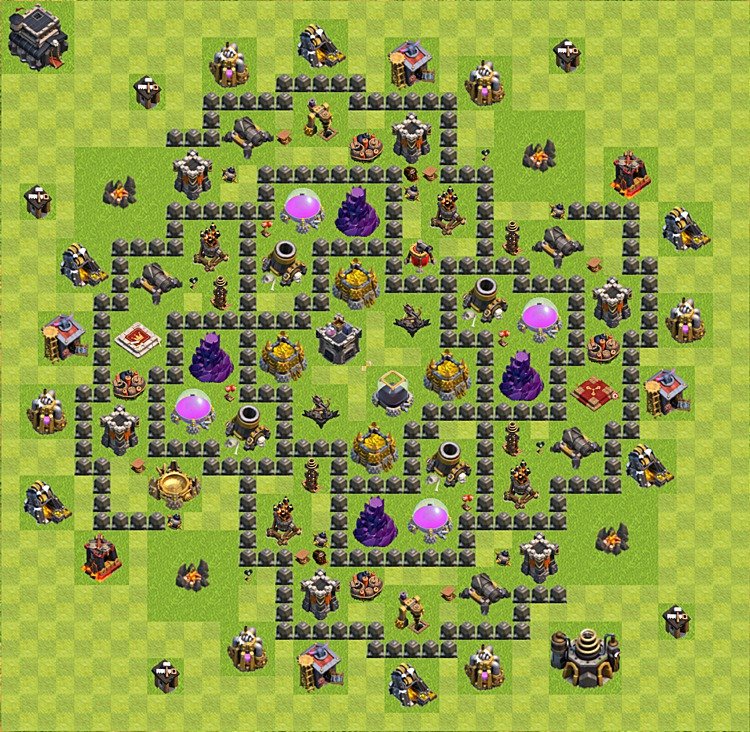 Farming Base TH9 - plan / layout / design - Clash of Clans - (#46) .
