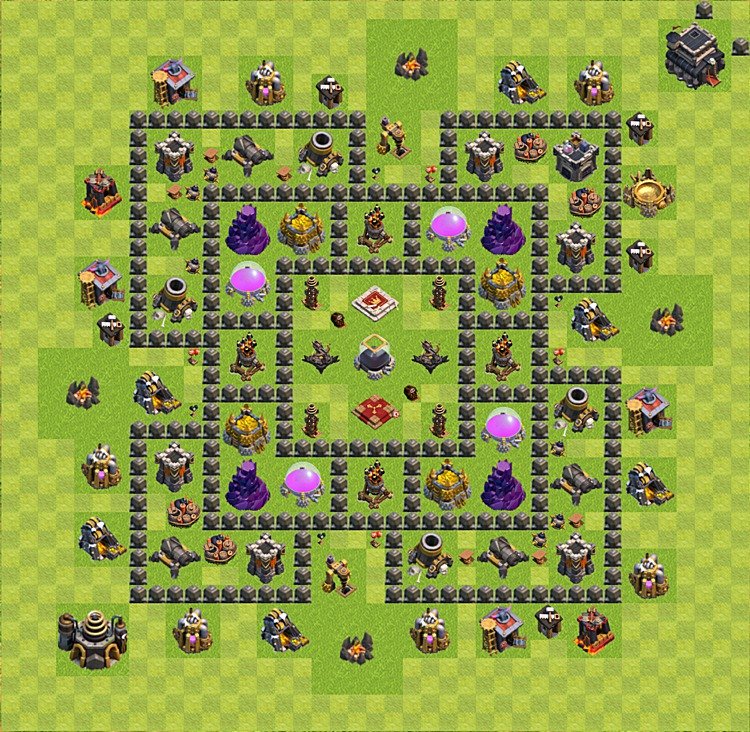 Farming Base TH9 - plan / layout / design - Clash of Clans - (#5) .