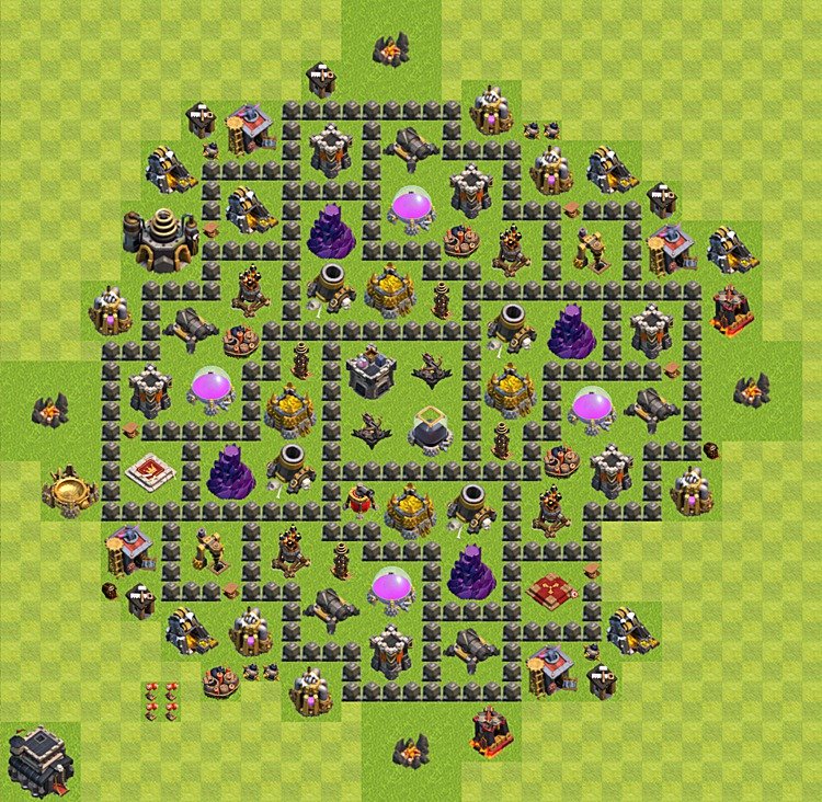 Farming Base TH9 - plan / layout / design - Clash of Clans - (#53) .