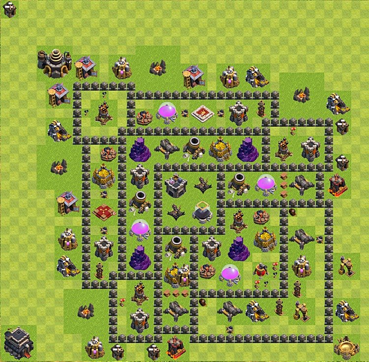 Base plan TH9 (design / layout) for Farming, #60